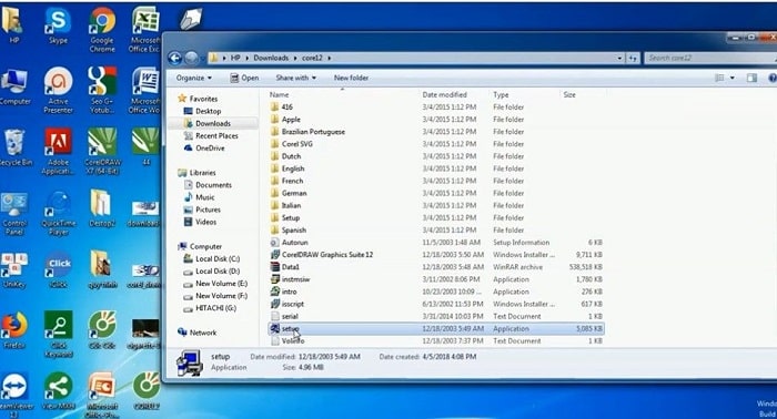 Cài đặt Corel 12