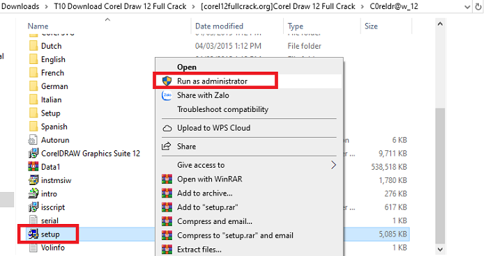 Chạy file .exe