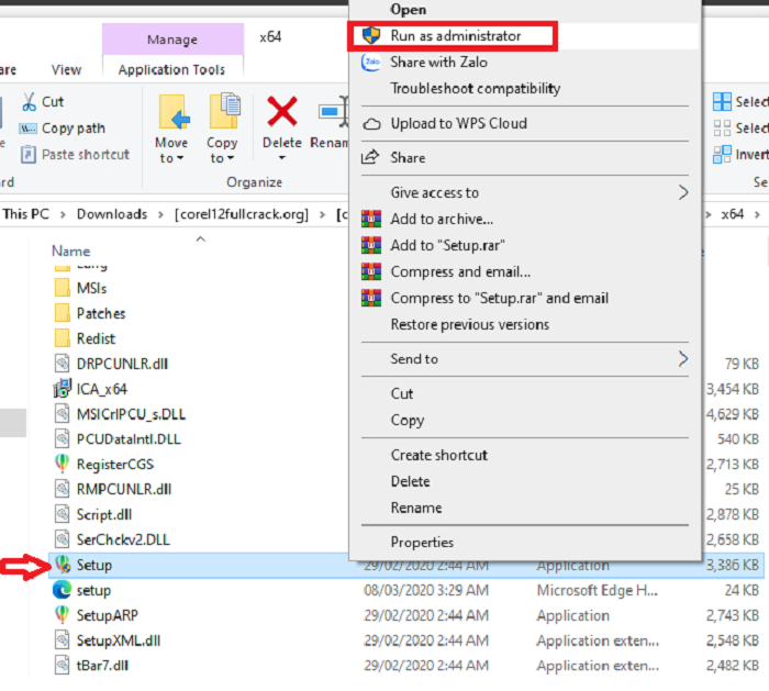 Cài đặt Corel 2021