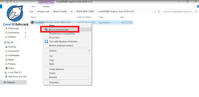 Cài đặt Corel 12 Full Crack