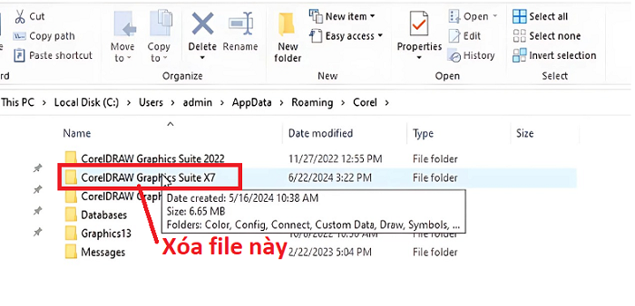 Xóa file theo hướng dẫn