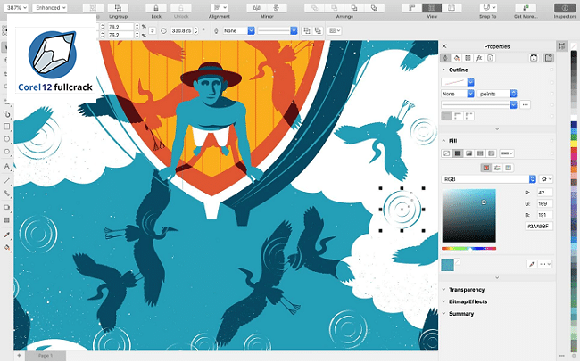 Hoàn tất quá trình tải Corel 2025 Portable
